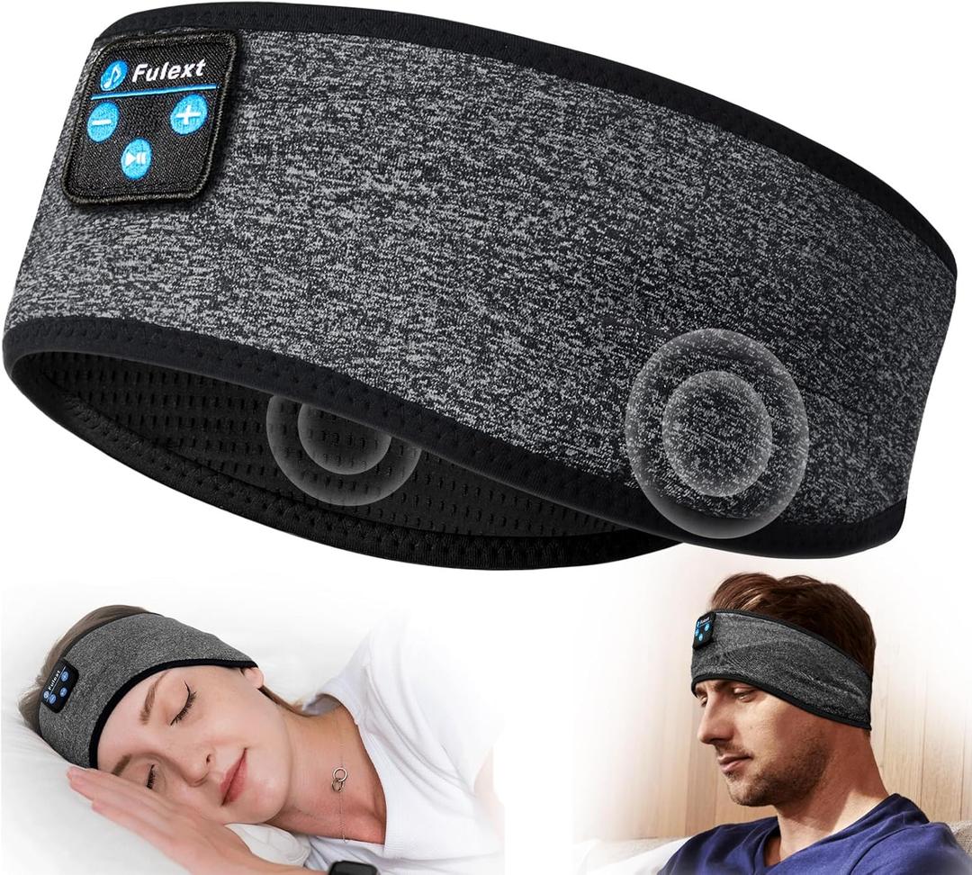Sleep Headphones Bluetooth Headband,Sleeping Headphones Sports Headband, Long Time Play Sleeping Headsets with Built in Speakers Perfect for Workout,Running,Yoga (DeepGray)