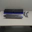 24 inches Push Broom Outdoor for Deck Driveway Garage Yard Patio Concrete Floor Cleaning-Blue-2 Pack