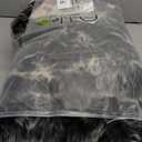 Ashler HOME DECO Soft Fox Faux Fur Chair Couch Cover Area Rug for Bedroom Floor Sofa Living Room Black White Rectangle 3 x 5 Feet