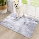 COMSLE Door Mat, Front Door Mat Indoor for Entrance Faux Wool Absorbent Non Slip Modern Throw Rug for Entryway Hallway Muddy Paws - Pet Friendly, 20x32 Inches,Modern Gray Machine Washable (1'8" x 2'8" (Rectangular))