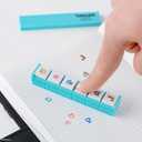 Hobonichi Techo Accessories – Kodomo no Kao x Hobonichi: Pochitto6 Push-Button Stamp (Tamagotchi), 15mm x 77mm