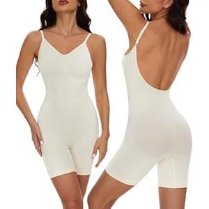 Tank Bodysuit for Women Tummy Tucker Shapewear Butt Lifter Body Shaper Compression Bodysuit (Small)