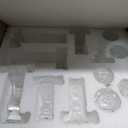 Mumufy 48 Pcs Clear Crystal Taper Candle Holders with Flameless Candles