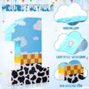 Poen Cow Number Piata for Kids Birthday Decorations Toy Game Cow Birthday Piata with Stick Blindfold and Confetti Blue Sky and White Cloud Candle for Boy Girls Party Inspire Decor(Number 1)