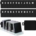 26 PCS Vinyl Record Dividers A-Z Alphabet Record Organizer with Alphabetical Tab Dividers for DVD Cd File Albums and Library Book Storage Holder Use Black