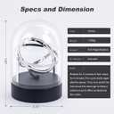 Ultra Quiet Watch Winder Under 18dB, 4 Modes & 6 Directions, for Automatic Watches Rolex/Omega, Anti-Magnetic Motor with Glass Display Case (Silver)