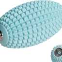 Vibrating Massage Ball for Plantar Fasciitis, Silicone Trigger Point, Myofascial Massage Ball, Deep Tissue Roller for Back, Neck, Foot, Muscle Recovery, Hip & Psoas Release Tool (Blue)