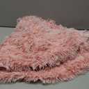 Fluffy Stuffed Animal Storage Bean Bag Chair Cover (No Filler), Faux Fur Comfy Bean Bag Cover for Organizing Plush Toys or Textile, for Adults Teens Kids Girls,Dusty Pink