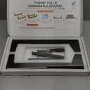 KAIU Vinyl Record Storage - Solid Wood with Crystal Clear Acrylic Holder - Premium Design, Perfect 12" LPs or 7" Singles Display Unit - Stores and Supports up to 50 Albums (Modern Black)