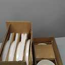 AmorArc Ceramic Dinnerware Set for 4 | Speckled Stoneware Plates and Bowls with unglazed terracotta | Scratch Resistant, Dishwasher & Microwave Safe Dishes Sets- 12-Pcs Beige (Service for 4, Modern-Beige)