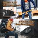 Fingerless Heated Gloves for Men & Women, Rechargeable Electric Touchscreen Gloves for Work Hunting, Skiing in Cold Winter Weather, Black, Medium, 3000mAh 