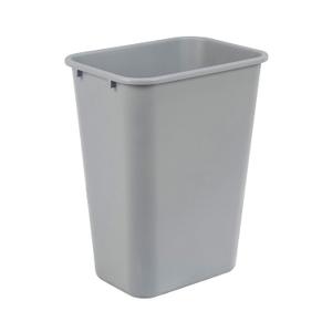 Amazon Basics Lightweight Rectangular Commercial Office Wastebasket, 10 Gallons, Grey