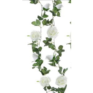 Felice Arts 1 Pack Cream Artificial Rose Vine Each 6FT Fake Rose Garland Hanging Flower Garland for Wedding Arch Table Arrangement Garden Swing Teepee Decor