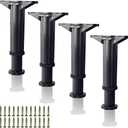 Adjustable Bed Support Legs Bed Frame Center Support Leg for Bed Frame,Cabinet and Wooden Furniture 4PCS (5.90" ~10.63")