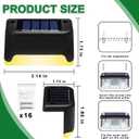 K.E.J. Solar Lights Outdoor Valentine's Day Decorations Color Changing Solar Deck Lights LED Step Light Waterproof Pool Accessories Decor for Stairs Fence Yard Driveway Pathway Yard Backyard Garden