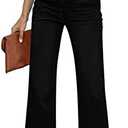 GRAPENT Womens Flare Jeans High Waisted Wide Leg Baggy Jean for Women Stretch Denim Pants, 26