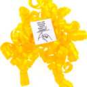 WRAPAHOLIC 12-Count Yellow Self-Adhesive Curly Bows Gift Wrap Accessory - Perfect for Christmas, Birthday, Holiday, Party Favors Decorations