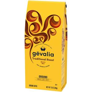 Gevalia Traditional Roast Ground Coffee, 12 oz. Bag, BBD 05/30/2026