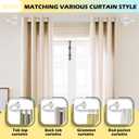 Wrap Around Blackout Curtain Rod 36-88 Inch (3-7.3 Ft), 5/8" Adjustable Curved Window Rod for Room Darkening, Modern Single Drapery Rod for Living Room Windows, Silver, 2 Pack