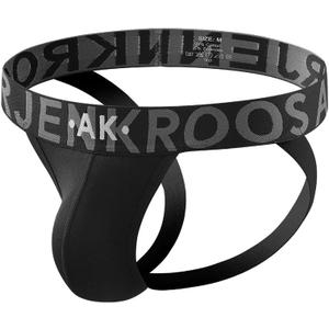 Arjen Kroos Jockstrap Athletic Supporters For Men, Cotton Workout Sport Underwear Jock Strap (L)