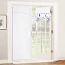 RYB Home Blackout Door Curtain - Privacy Thermal Insulated Living Room/Dining/Front/Tricia/Patio French Door Glass Window Curtains, W30 x L72 inch, 1 Panel, Pure White