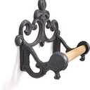 Antique Cast Iron Rustic Toilet Roll Holder Wall-Mounted Paper Holder Decor for Kitchen and Bathroom Without Lid
