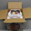 Mustry Glass Drink Dispenser for Parties, 1 Gallon Beverage Dispenser with Spigot Solid Stainless Steel, Used as Lemonade Dispenser Sun Tea Jar Kombucha Jar (Single)