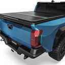 OEDRO FRP Hard Tri-fold Tonneau Cover Fold Truck Bed Covers Compatible with Toyota Tacoma 2024 2025 (Excl. Trail Edition) with 5 Feet Bed with Tacoma Bed Rail