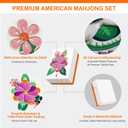 American Mahjong Tile Set - 166 Mah jongg Tiles Game Sets 1.2-inch Complete Cute Travel Mah Jong, Beautiful Pretty 1.2 Majong Only, 3D Carving Mahjongg with Bag and Dice Accessories (Orange)