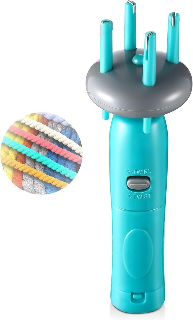 Enhon Cord Maker Portable Fringe Twister, Handheld Cord Maker for Craft Yarn Making Twister for Beginners(Green)