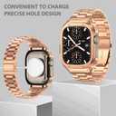 MioHHR Stainless Steel Watch Band with Case Compatible with Apple Watch Ultra3/2/1 Metal Strap with Protective Cover for iWatch 49mm Men