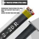 Garage Door Torsion Spring Set, Pair of 2" Electrophoresis Coated Garage Door Springs Replacement with 2 Non-Slip Winding Bars and Bearing, Minimum 16000 Cycles (.207x2x20")