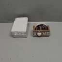 Queekay Coasters Set Of 6 House Warming Gifts New Home Wooden Farmhouse Drink Coasters with Holder 4'' Funny Decoration for Kitchen Family Coffee Bar Tabletop Protection (Farmhouse Color)