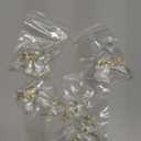 HDCRYSTALGIFTS 20Pcs 38mm Replacement Clear Chandelier Icicle Crystal Prisms Octogan Crystal Bead for Lamp Decor, Gold Bow Tie Connectors