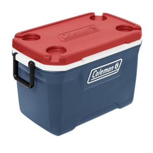 Coleman Classic Series Insulated Portable Cooler, Leak-Resistant Outdoor Hard Cooler Keeps Ice up to 5 Days, 52 Quart, Red, White & Blue