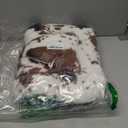 ULIGOTA Dog Bed Crate Pad Pet Cushion Mat for Small Dogs, Soft Fluffy Kennel Pad, Anti-Slip Comfy, White/Brown