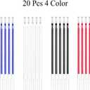 Heat Erasable Pens 4 Pieces Fabric Marking Pens with 20 Refills for Quilting Sewing, Dressmaking, Fabrics, Tailors Sewing Fabrics,Tailor's Chalk Pencils Chalks Pen