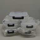 Skroam 5-Packs 36OZ Glass Food Storage Containers with Lids Airtight, Glass Meal Prep Container for Lunch, Pantry Organizers and Storage, Glass Lunch Boxes for Freezer to Oven Safe, Leak Proof