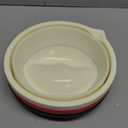 3 Pcs Foldable Silicone Liners for Kitchenaid Tilt-Head 5 QT Mixer - Dishwasher-Safe Food-Grade Silicone Bowl Insert - Simple to Use Mixer Accessories for Effortless Baking Prep (Black+Off-White+Red)