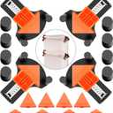 60/90/120 Degree Multi Corner Clamps for Woodworking Set of 4,Adjustable Spring Loaded Right Angle Clamp Woodworking Tools,Carson Clamp for Carpentry,Frame Cabinet Wood Tools Accessories,Gifts for Men (Orange)