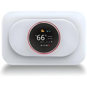 Smart WiFi Thermostat, Programmable Digital Thermostat, Heat Pump Compatible,C-Wire Adapter Included, Compatible with Alexa and Google Home