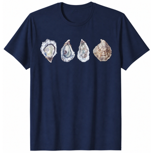 Oyster Seafood Shirt |Funny Oyster Pearl Seashell Girl Women T-Shirt Navy Blue, No Size Listed