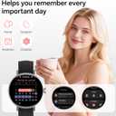Smart Watches for Men/Women,1.27" HD Fitness Watch Answer/Make Call, Heart Rate/Sleep/SpO2Round Smart Watch for iPhone/Samsung/Android,IP68 Waterproof110+ Sport Mode-Black(2 Bands)