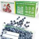 Freezer Bags 1 Gallon Resealable  100 Count - Extra Strong 2.4Mil Thick Freezer Bags Gallon Leak Proof With Double - Zip
