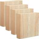 Bright Creations Unfinished MDF Wood Blocks for Crafts, 1 in Thick Wooden Square Blocks (4x4 inches) - Pack of 4 - Unfinished Wood