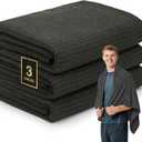 SOOWASH Microfiber Gym Towels for Showering Working Out Quick Dry Large Sizes Lightweight Gym Towel for Men Women Tennis Sports Towels for Body Hot Yoga (Black 27 X 55 inch)