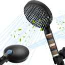 Ryamen Filtered Shower Head with Handheld, High Pressure 9-Spray Modes Detachable Shower Head with Filter for Hard Water-Remove Chlorine & Impurities, Improve Skin & Hair Health, Matte Black