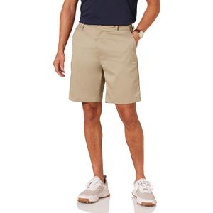 Amazon Essentials Men's Classic-Fit 9" Inseam Moisture-Wicking Stretch Golf Shorts with Active Waistband, Functional Pockets Khaki Brown, 30
