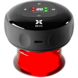 REVO The Original 4-in-1 Smart Cupping Therapy Massager, Red Light Therapy for Targeted Pain Relief, Knots, Aches, Muscle Soreness, Circulation & Tighter Skin, Portable Cupping Kit