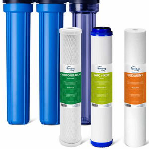 iSpring Heavy Metals Whole House Water Filter System, Reduces Lead, Chloramine, PFAS, Chlorine, Sediments, 3-Stage Whole House Water Filtration System, 3/4" Inlet/Outlet, Model: WCB32C-KS